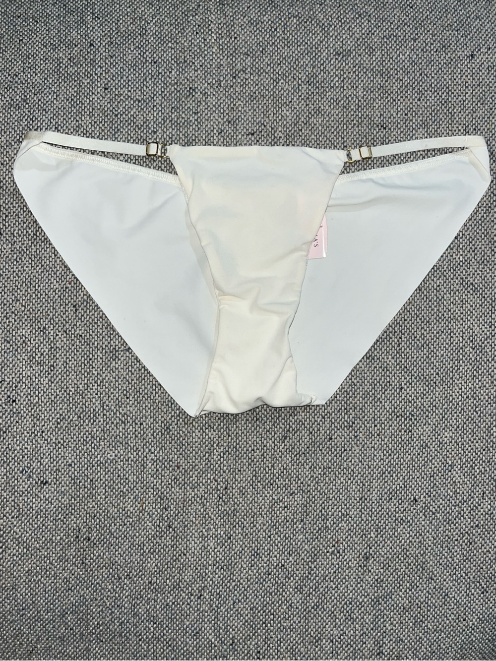 Victoria’s Secret Smooth Sexy Gold Rings Ivory String Bikini Sissy Panties L XL